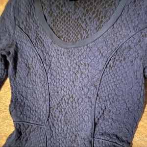 Simply Vera, Vera Wang, dark blue long sleeved dress